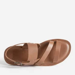 Eram Nu-Pieds/Sandales^Sandale marron cuir éco-conçu COGNAC