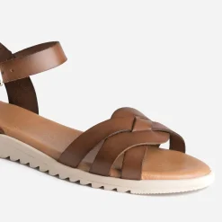 Eram Sandales^Sandale en cuir MARRON