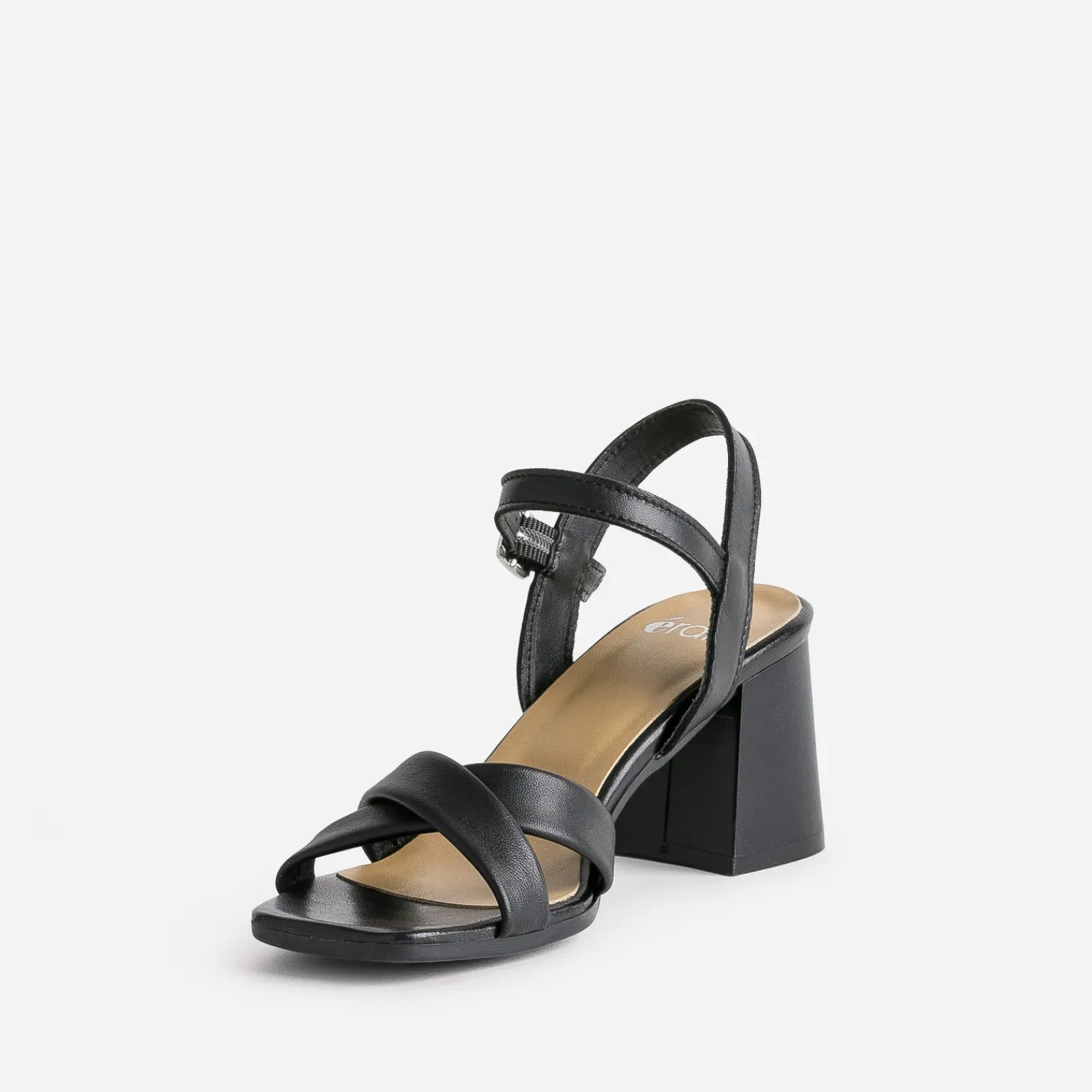 Eram Sandales^Sandale e cuir à talon NOIR