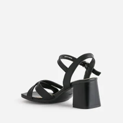 Eram Sandales^Sandale e cuir à talon NOIR