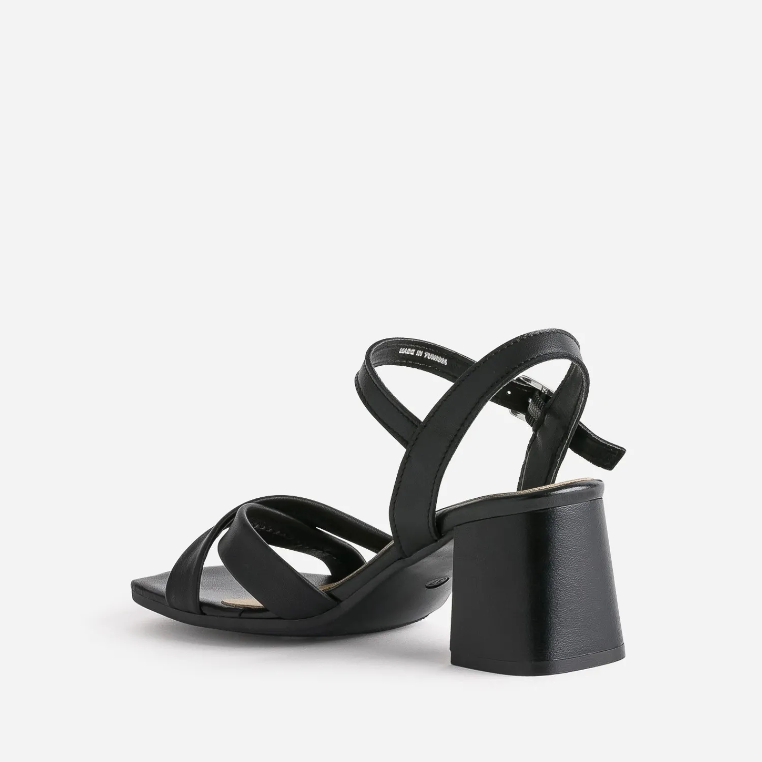 Eram Sandales^Sandale e cuir à talon NOIR