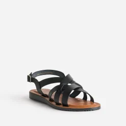 Eram Sandales^Sandale e en cuir à brides croisées NOIR