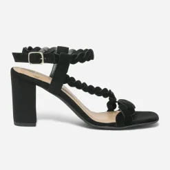 Eram Sandales^Sandale e en cuir velours NOIR