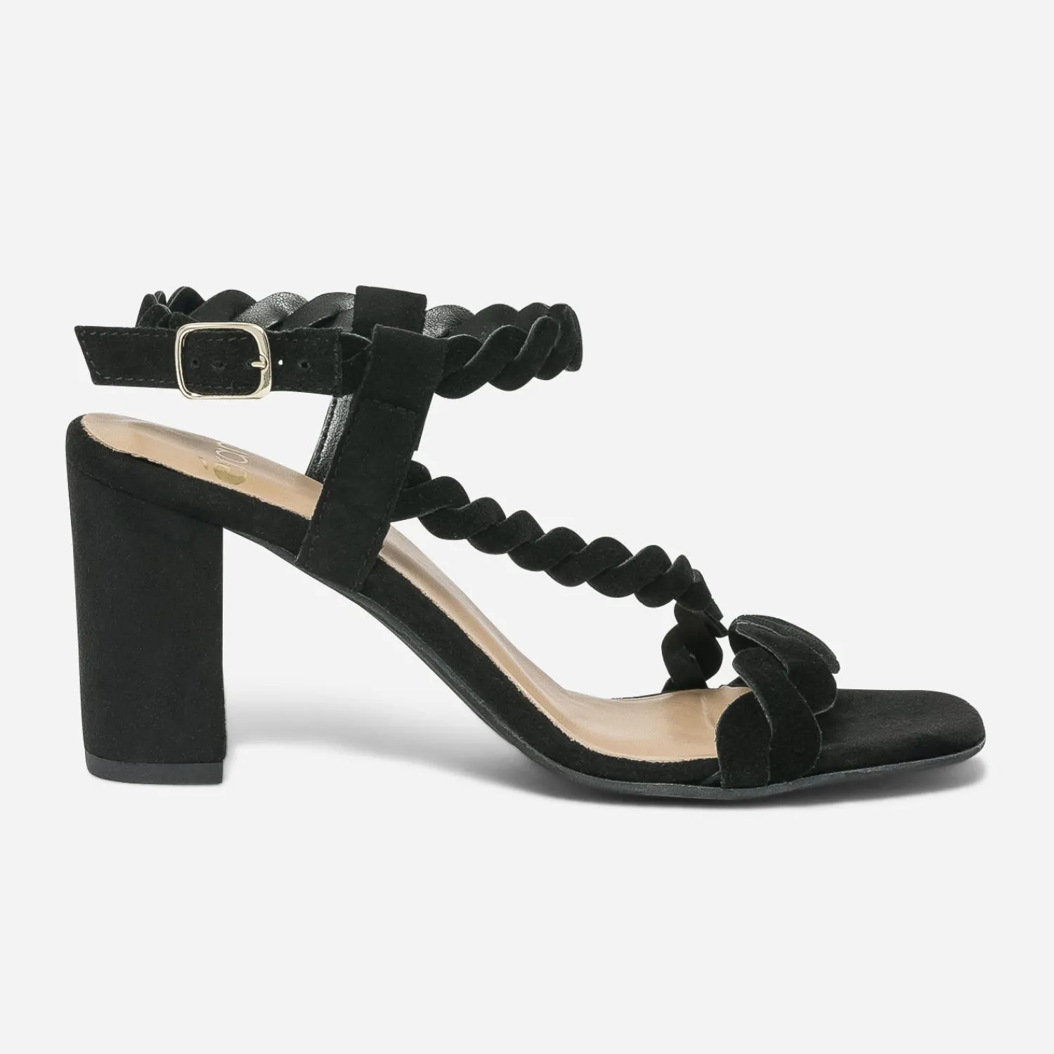 Eram Sandales^Sandale e en cuir velours NOIR