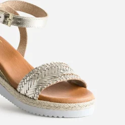 Eram Espadrilles|Sandales^Sandale en cuir éco-conçu OR