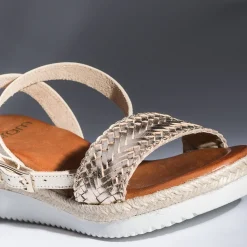 Eram Espadrilles|Sandales^Sandale en cuir éco-conçu OR