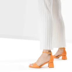 Eram Sandales^Sandale à talon flare ORANGE