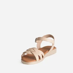 Eram Sandales^Sandale orange en cuir ECRU