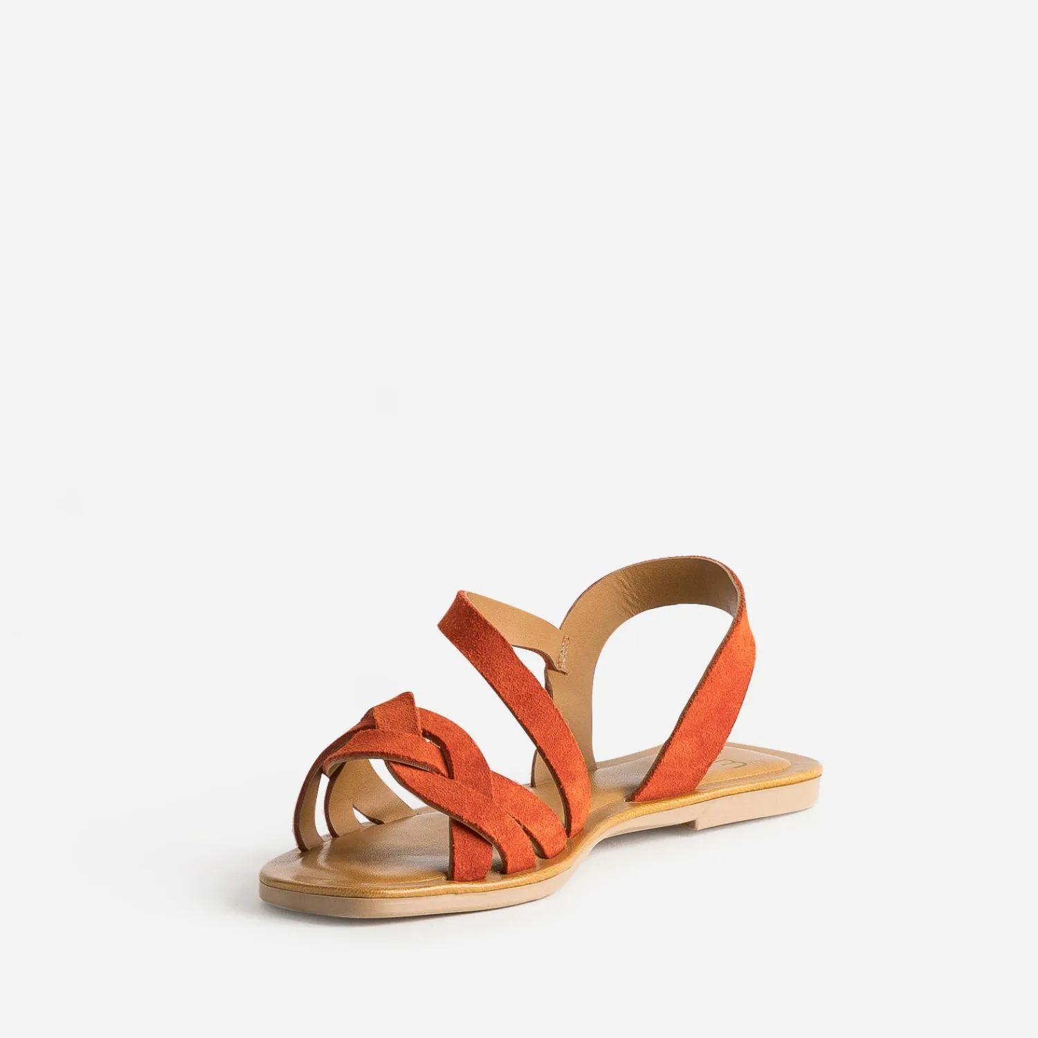 Eram Sandales^Sandale foncé en cuir velours ORANGE