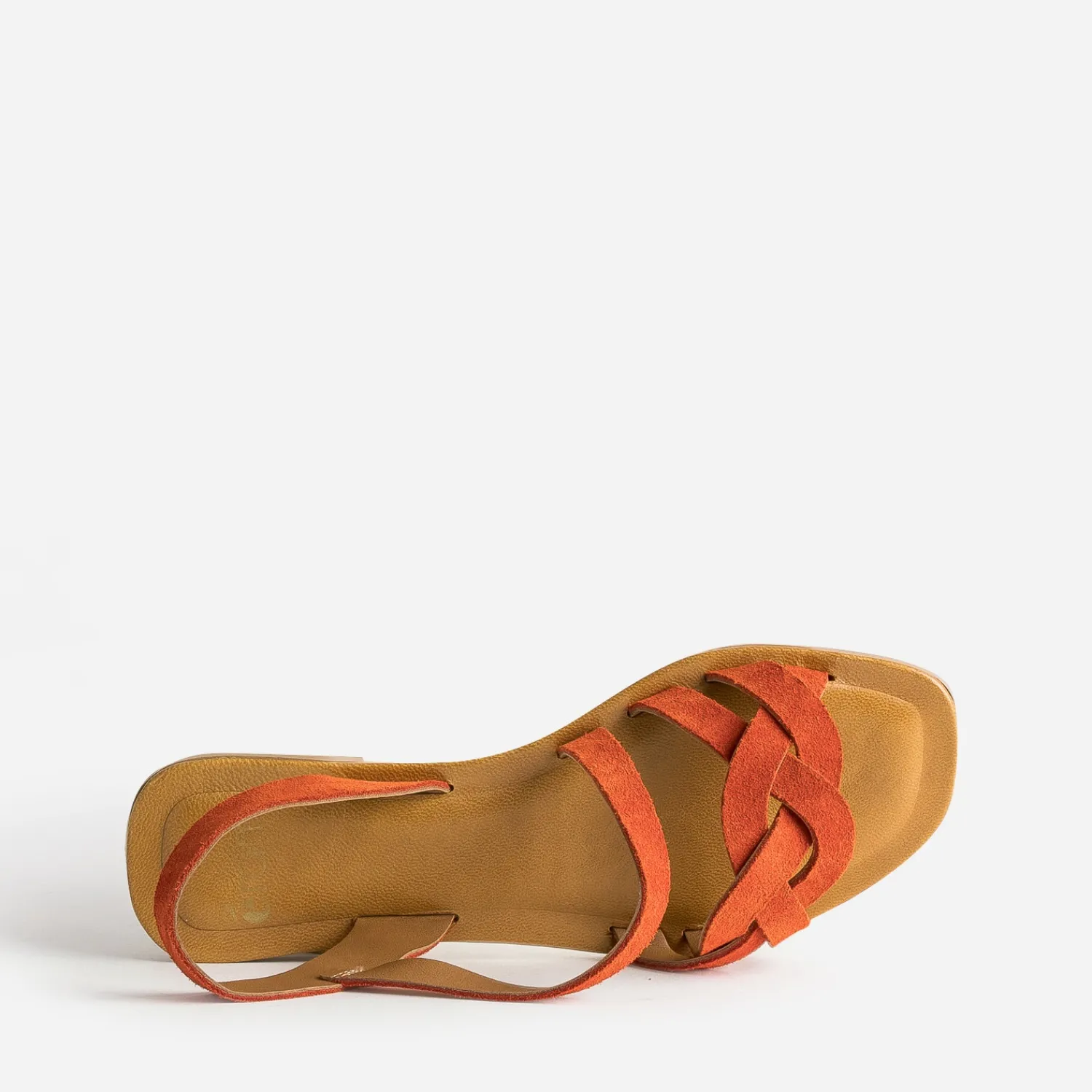 Eram Sandales^Sandale foncé en cuir velours ORANGE