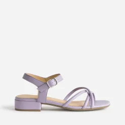 Eram Sandales^Sandale plate lilas en cuir VIOLET