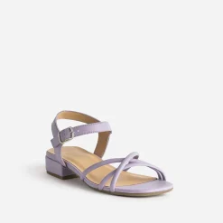 Eram Sandales^Sandale plate lilas en cuir VIOLET