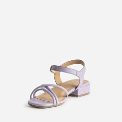 Eram Sandales^Sandale plate lilas en cuir VIOLET