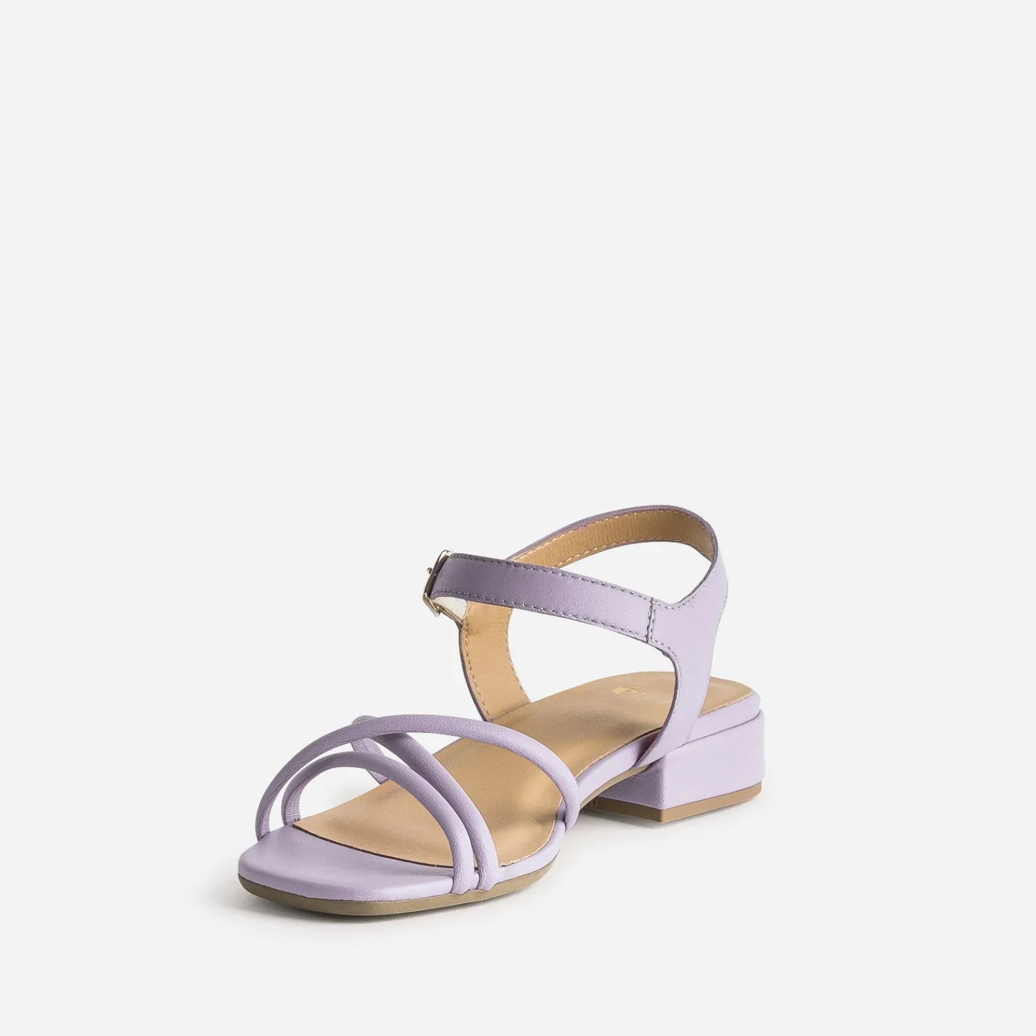 Eram Sandales^Sandale plate lilas en cuir VIOLET