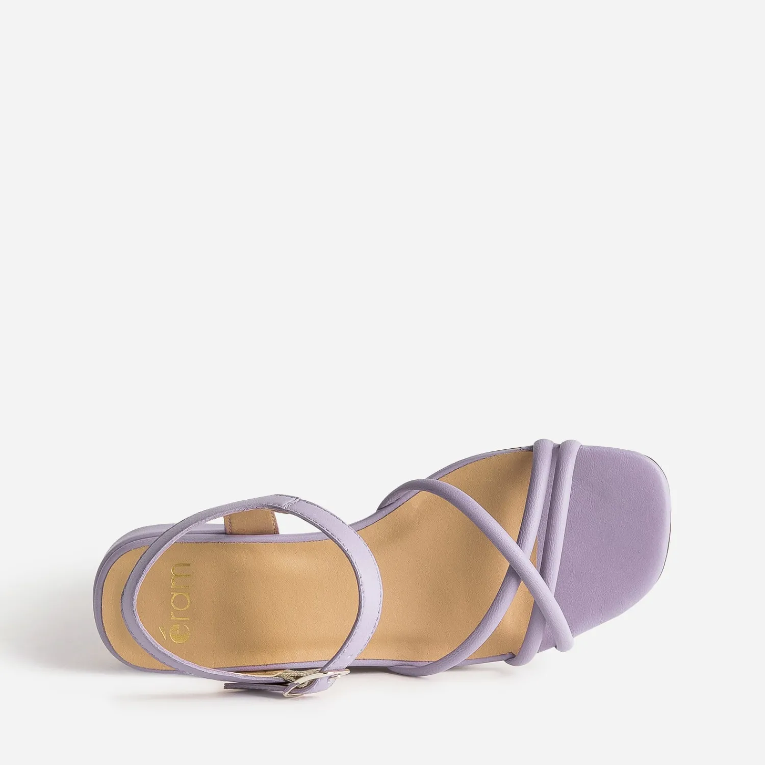 Eram Sandales^Sandale plate lilas en cuir VIOLET