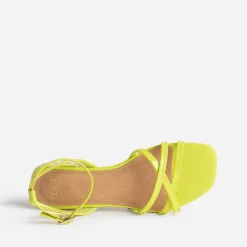 Texto Sandales^Sandale plate lime verni VERT