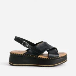 Texto Sandales^Sandale plateforme e cuir NOIR