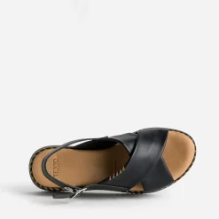 Texto Sandales^Sandale plateforme e cuir NOIR