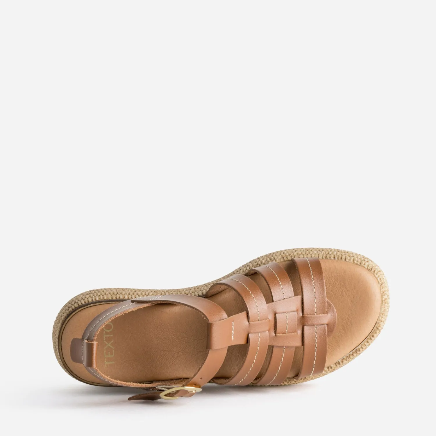 Texto Sandales^Sandale plateforme cuir CAMEL