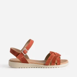 Eram Sandales^Sandale en cuir ROUGE