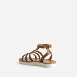Buggy Sandales^Sandale spartiate cuir CAMEL