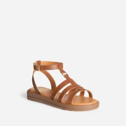 Buggy Sandales^Sandale spartiate en cuir CAMEL