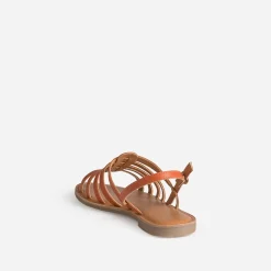 Eram Sandales^Sandale spartiate cuir ORANGE