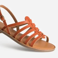 Eram Sandales^Sandale spartiate cuir ORANGE