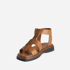 Texto Sandales^Sandale spartiate cuir COGNAC
