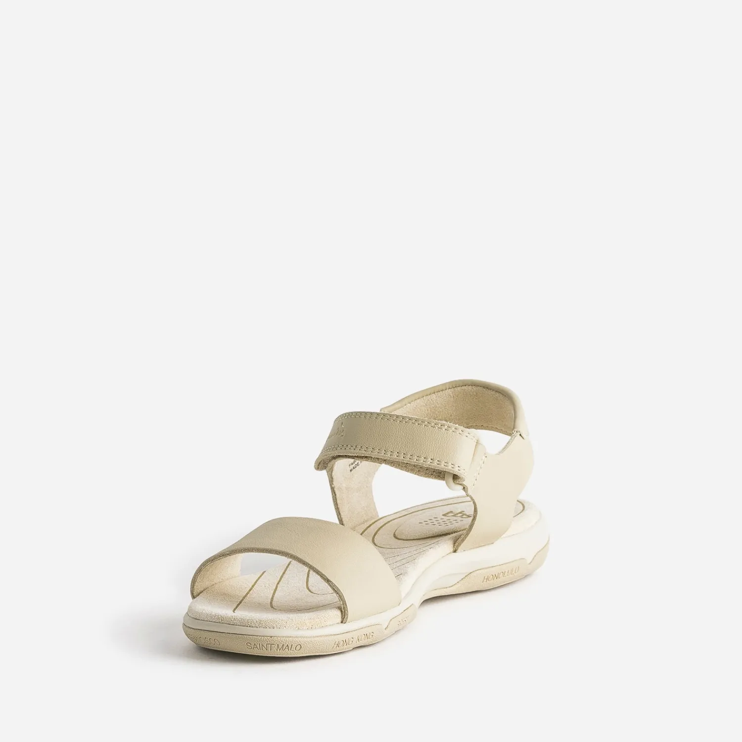 Tbs Sandales^Sandale en cuir à scratch BEIGE