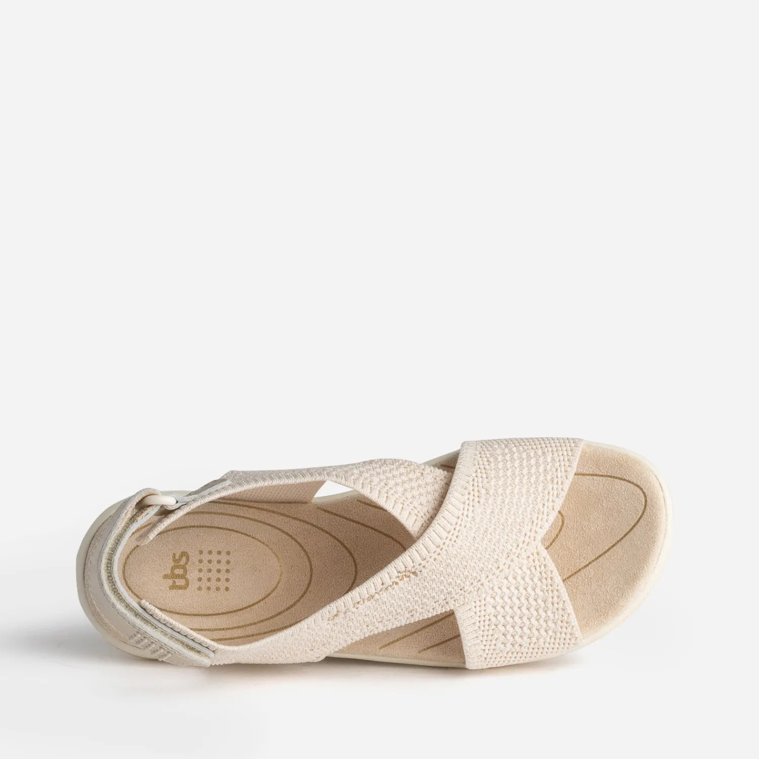 Tbs Sandales^Sandale écrue en mesh pailleté BEIGE