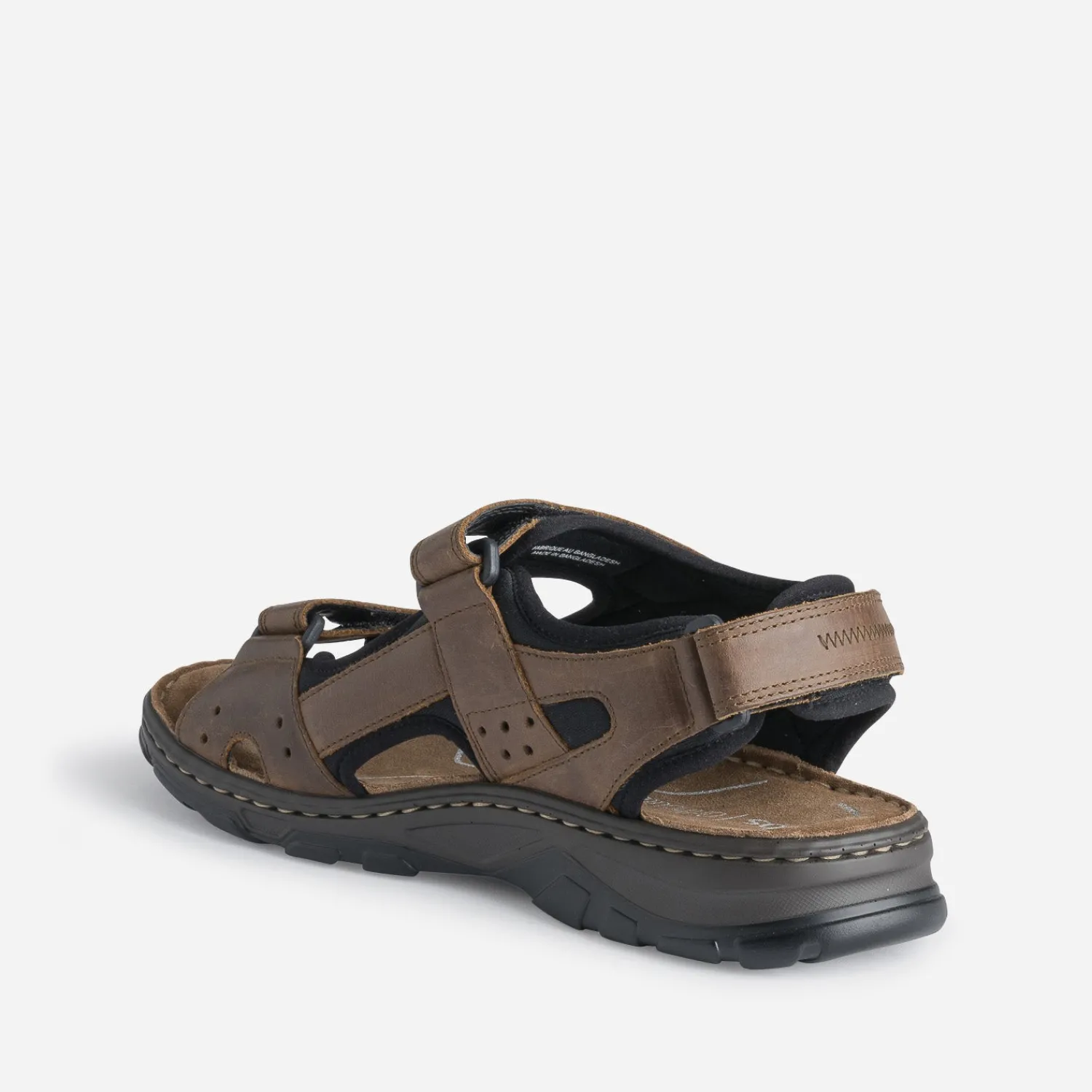 Tbs Nu-Pieds/Sandales^Sandale en cuir à scratchs MARRON