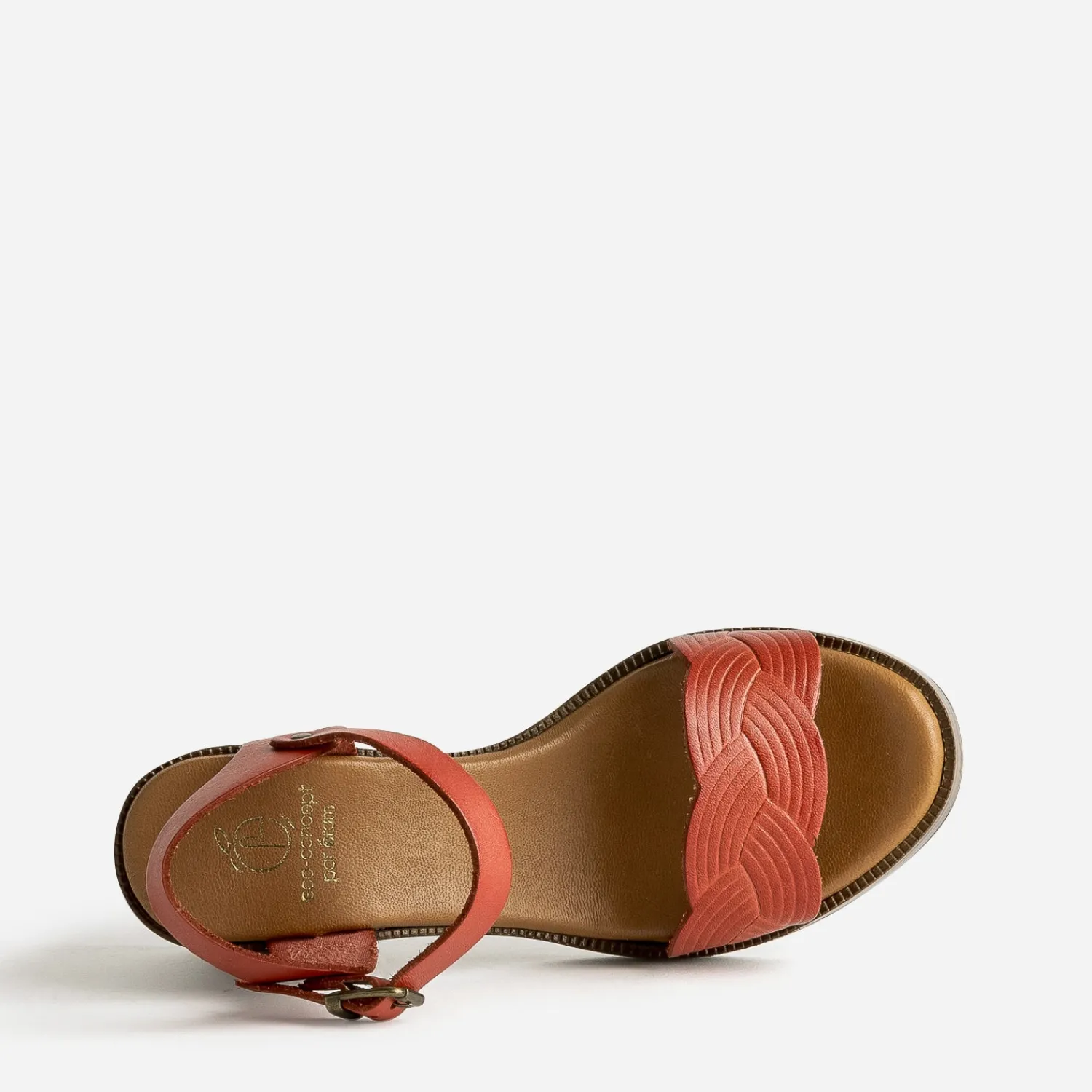 Eram Sandales^Sandale terracotta en cuir ORANGE