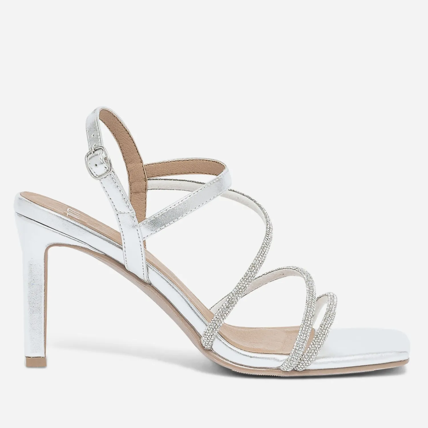 Eram Sandales^Sandale TEXTO ée à brides strassées ARGENT