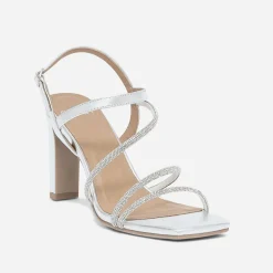 Eram Sandales^Sandale TEXTO ée à brides strassées ARGENT