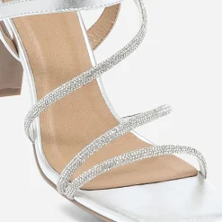 Eram Sandales^Sandale TEXTO ée à brides strassées ARGENT