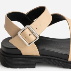 Texto Sandales^Sandale beige brides fantaisie NOIR
