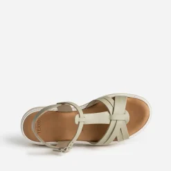 Texto Sandales^Sandale kaki clair en cuir VERT