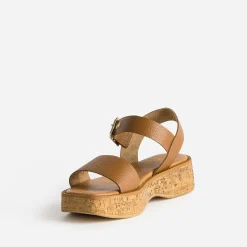 Texto Sandales^Sandale marron CAMEL