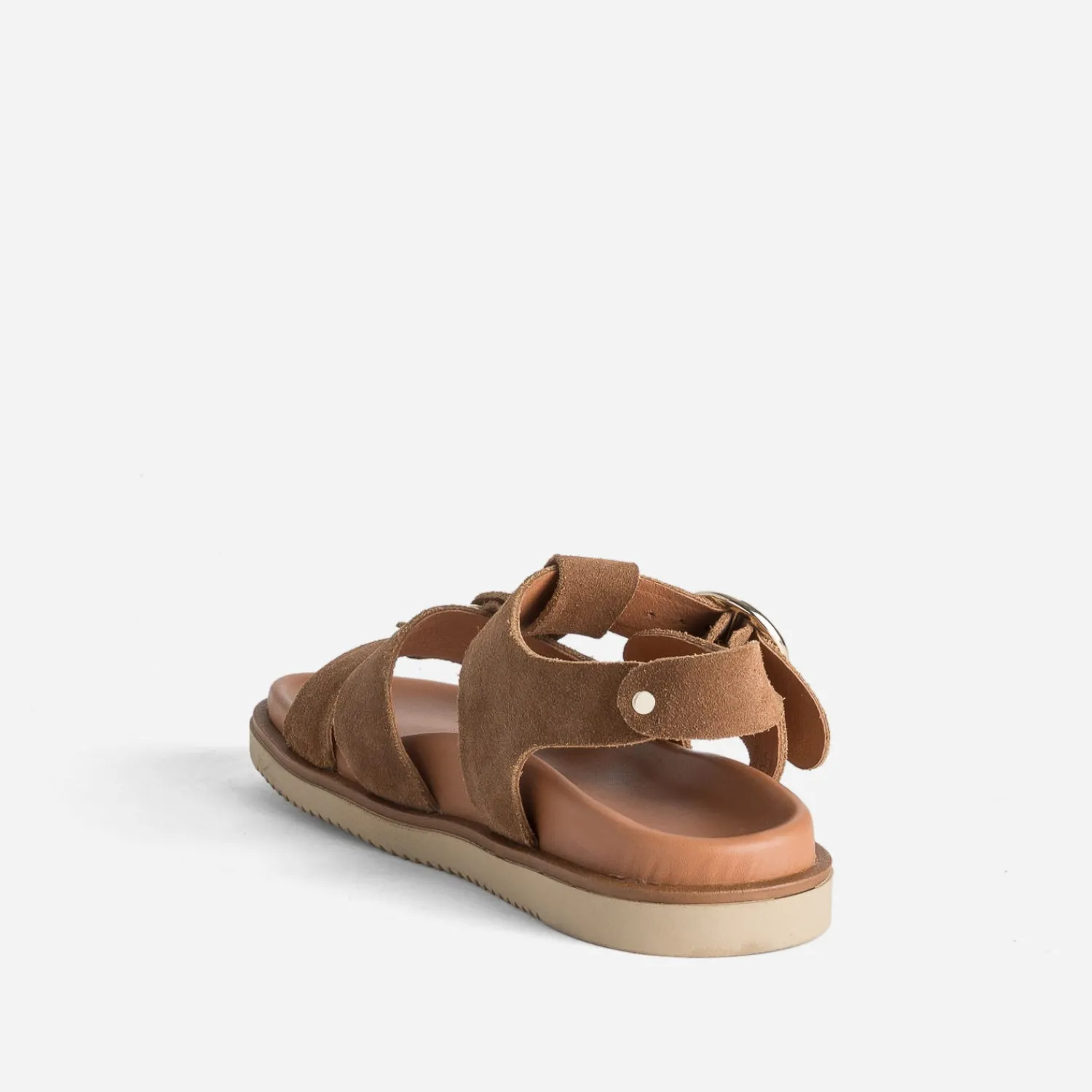 Texto Sandales^Sandale cuir velours multi brides MARRON