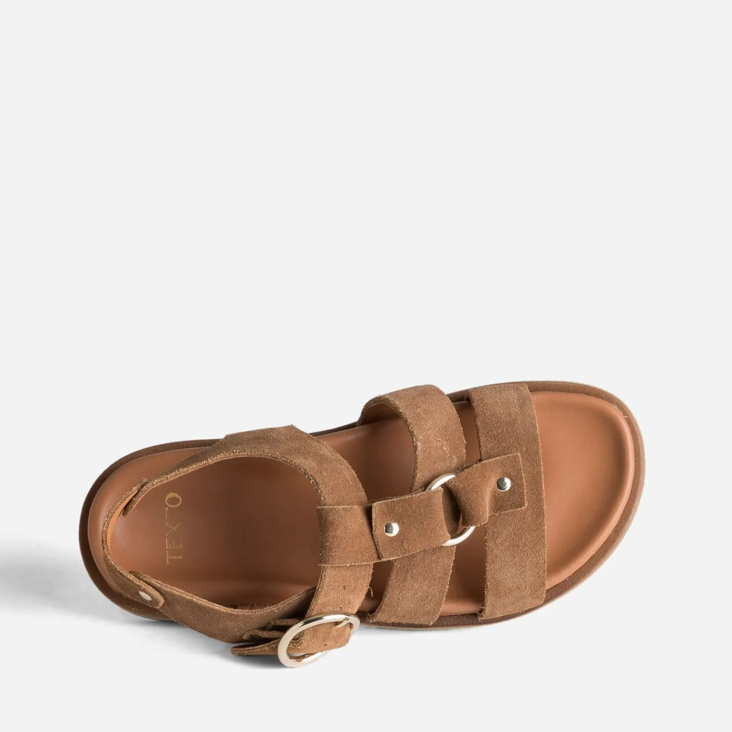 Texto Sandales^Sandale cuir velours multi brides MARRON