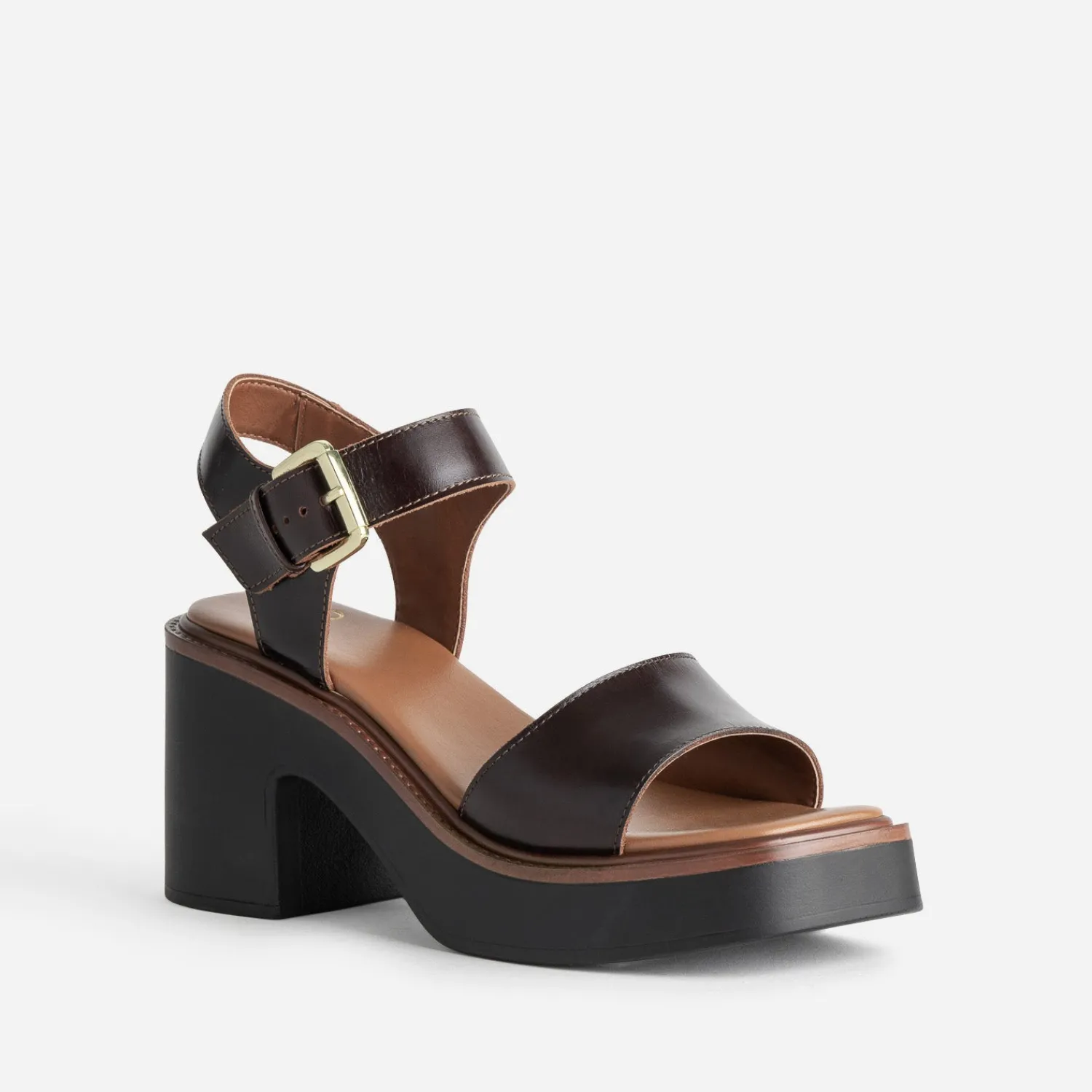 Texto Sandales^Sandale cuir MARRON