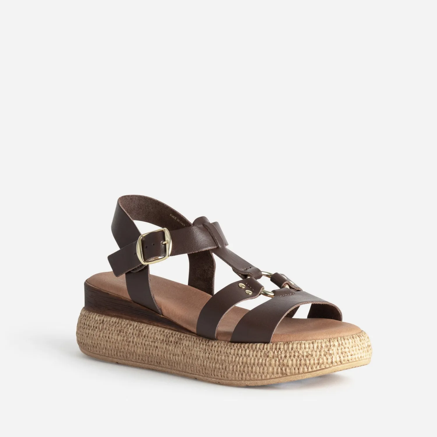 Texto Sandales^Sandale cuir MARRON