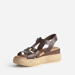 Texto Sandales^Sandale cuir MARRON
