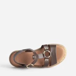 Texto Sandales^Sandale cuir MARRON