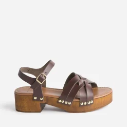 Texto Sandales^Sandale en cuir MARRON