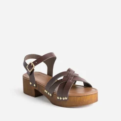Texto Sandales^Sandale en cuir MARRON