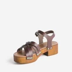 Texto Sandales^Sandale en cuir MARRON