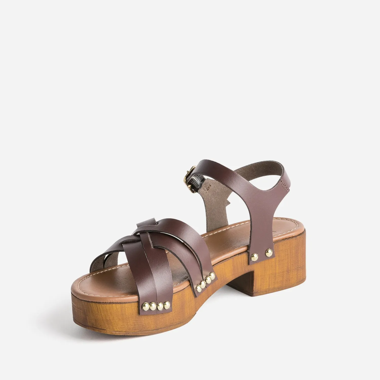 Texto Sandales^Sandale en cuir MARRON