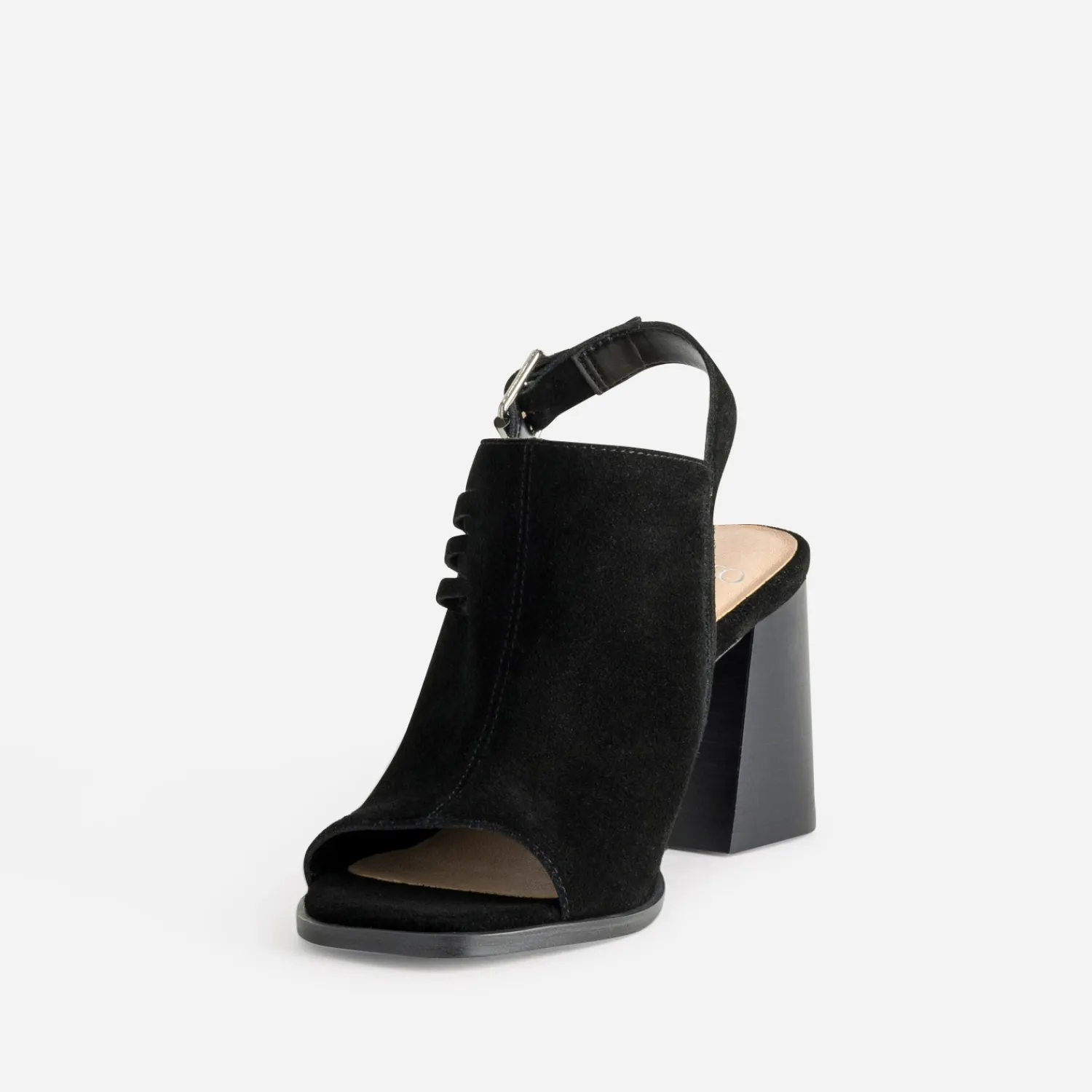 Texto Sandales^Sandale e cuir velours open-toe NOIR